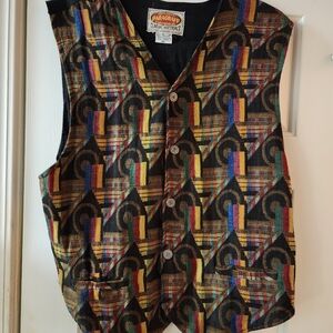 Paragraff Exclusive 1990s Funky Geometric Pattern Vest
